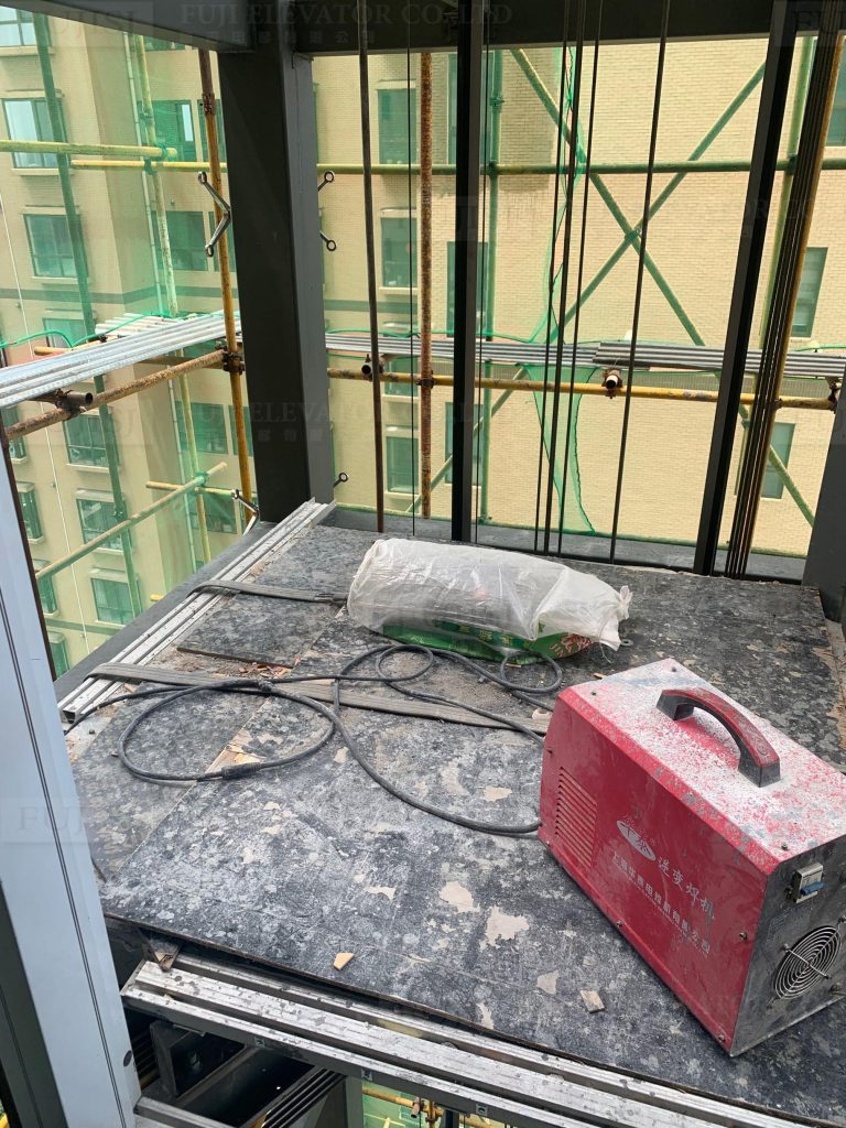 Sơ đồ quy trình lắp đặt thang máy ngoài trời FUJISJ
